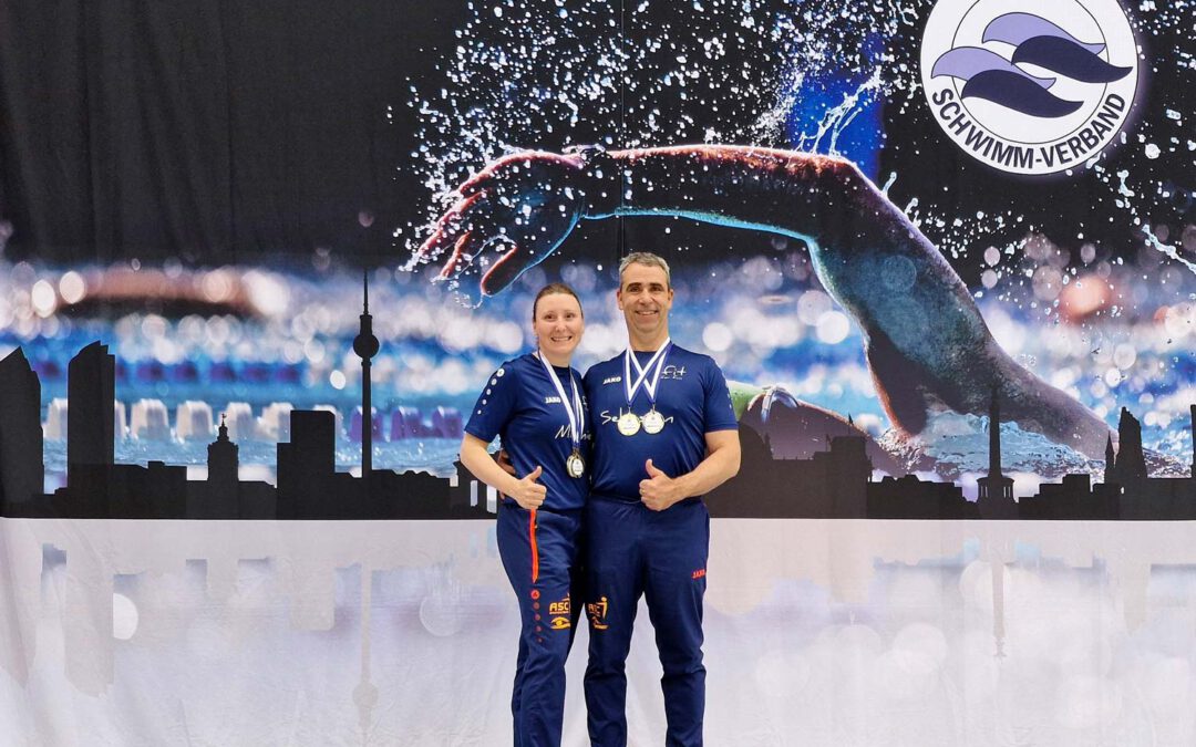 Neun Starts, sieben Medaillen: Melanie Eichstädt und Sebastian Strobel überzeugen beim Berlin-Masters-Cup